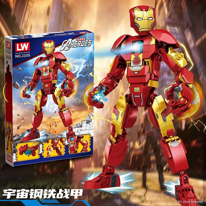 ☺️Tương thích với Lego Iron Man Wood Anti-Hulk Mecha Robot Bé Trai Đồ Chơi  Tuổi Hàng mới