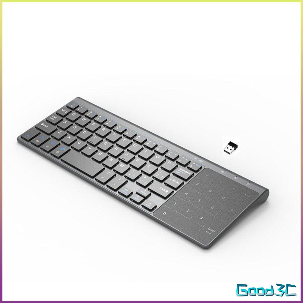 Bàn phím mini không dây USB 2,4 GHz mỏng Wither Touchpad số