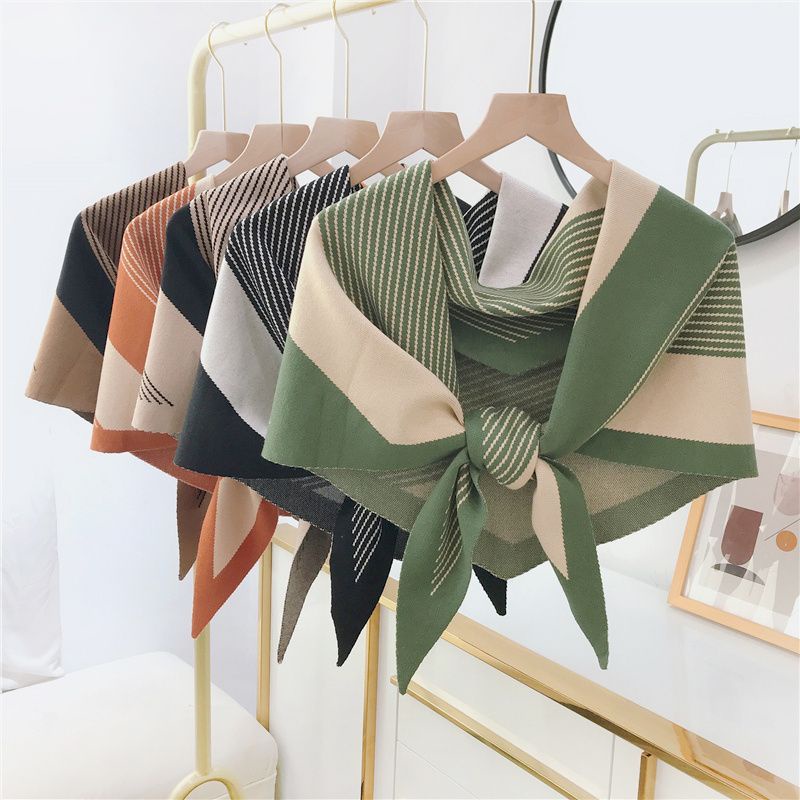 Khăn Choàng Cổ Bằng Len Dệt Kim Thời Trang Mùa Thu Hàng Mới Dành Cho Bạn Nữ