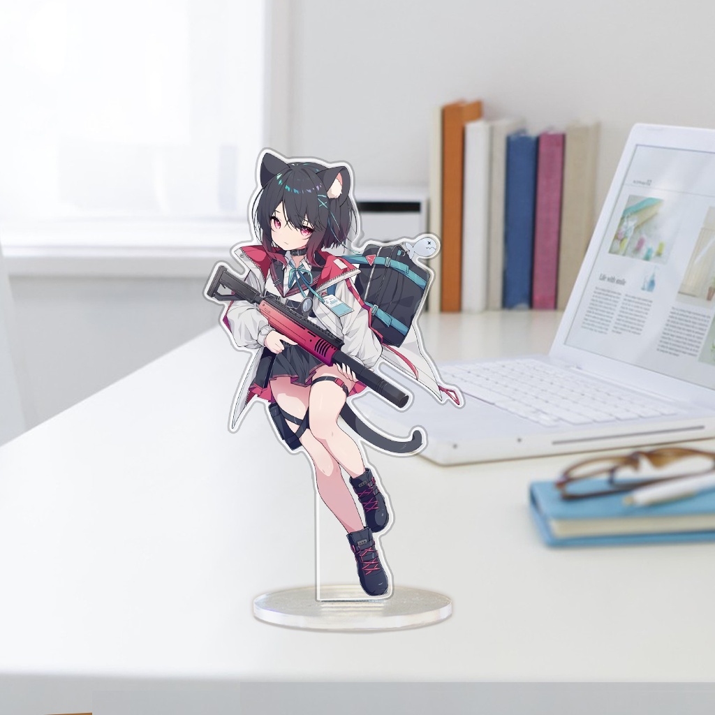 Standee mica Ani Decor siêu bền đẹp in hình các nhân vật anime trong Blue Archive 4 decor bàn làm việc góc học tập