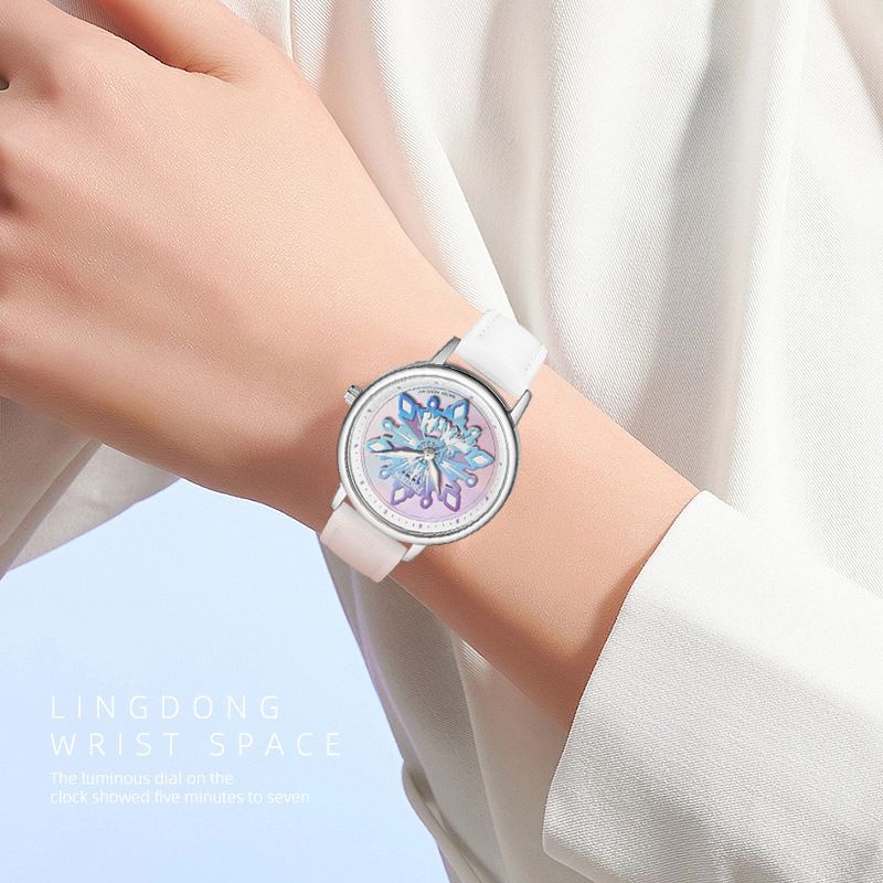 Disney Đồng Hồ quartz Chống Thấm Nước Hình frozen Cho Nữ Twen girls