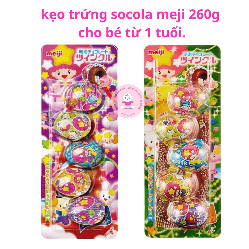 Kẹo trứng socola meji 260g cho bé từ 1 tuổi.