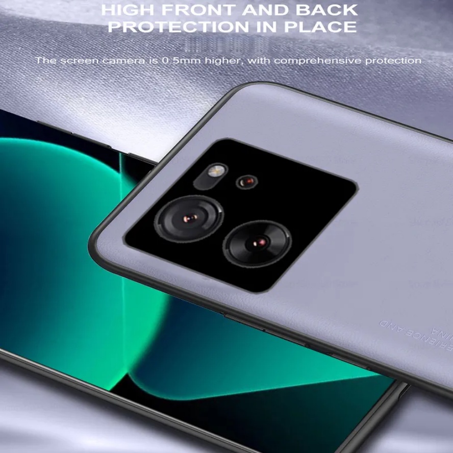Ốp Điện Thoại Da pu Viền Silicon Thiết Kế Đơn Giản Sang Trọng Cho xiaomi 13t pro 2023 5g xiaomi13t xiomi mi 13 t pro 5g