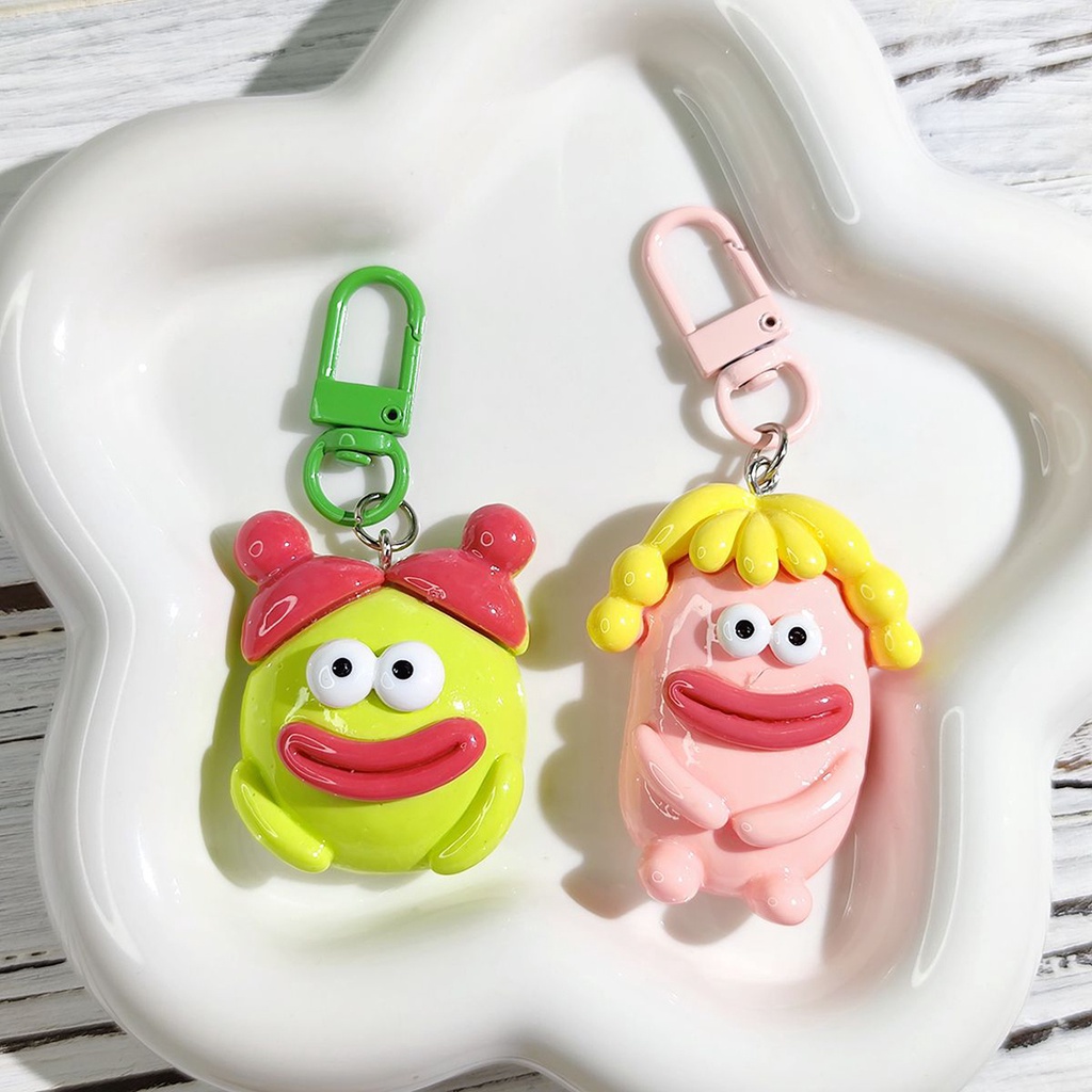 1 Móc Khóa Hình Đôi Môi Quái Vật Miệng To Dễ Thương 7cm