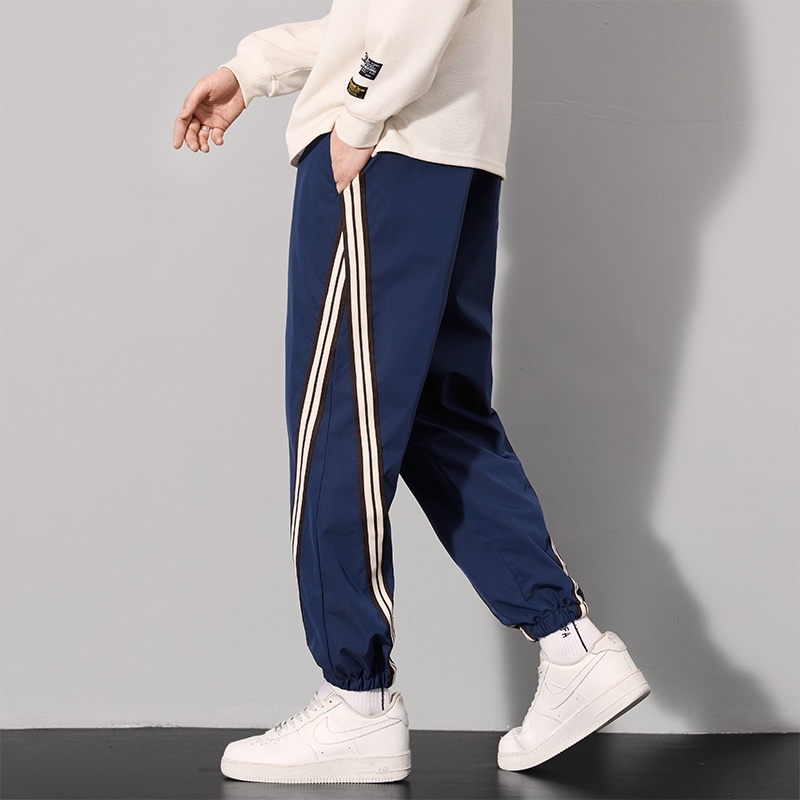 Quần Dài Lưng Cao Dáng Rộng Phong Cách Thể Thao Thời Trang Mùa Hè Cho Nam