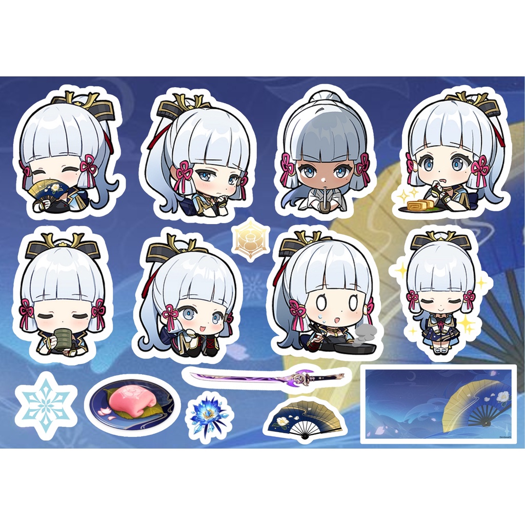 MINI STICKER PACK 🔔  Sticker Pack Genshin Impact A6 Vynil - Cắt Sẵn - Màng Cán Chống Nước - Keo Dán Sẵn