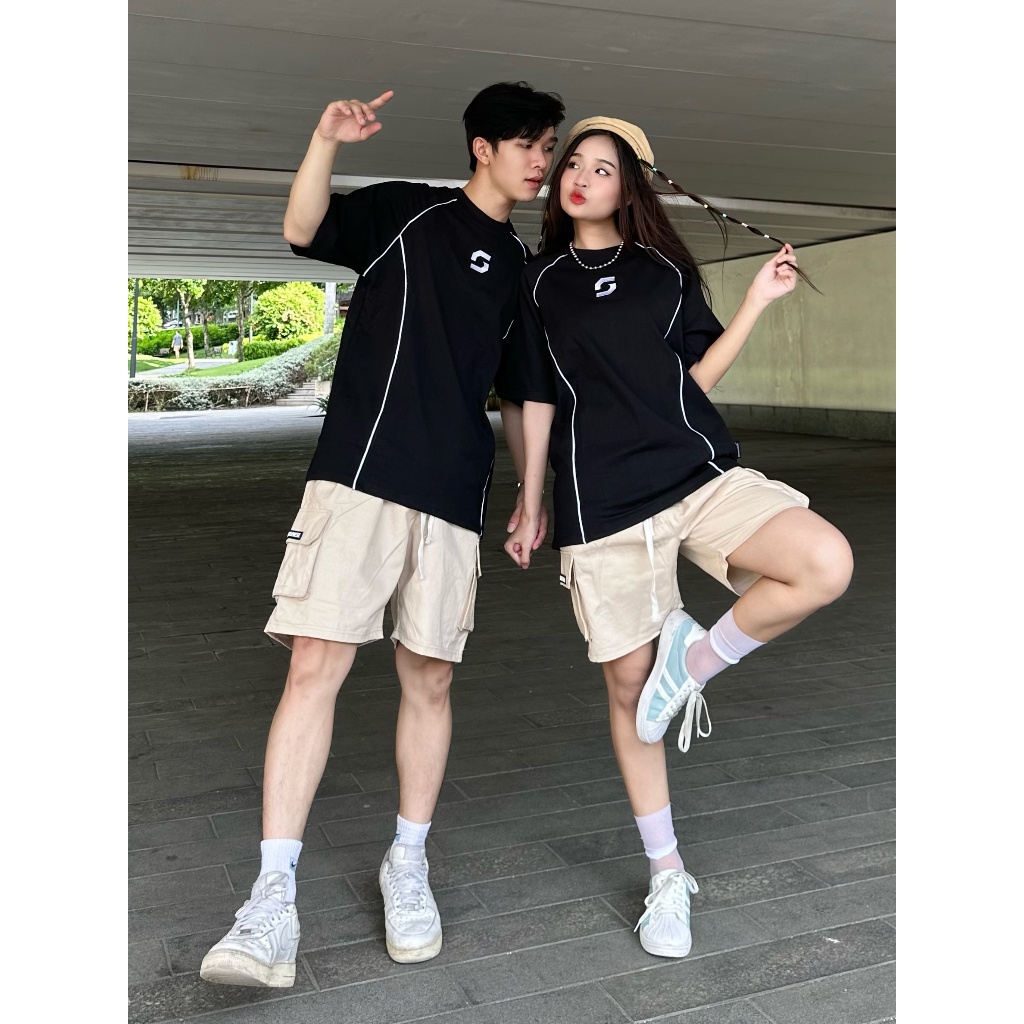 Áo Thun Raglan SAIGONESE nam nữ form rộng Cotton Phối Line Unisex. áo phông rộng oversize