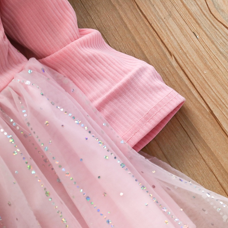 Đầm Công Chúa elsa 2023 Tay Dài Phồng Xòe Ngôi Sao Băng Giá Mùa Xuân Thu Mới 2023