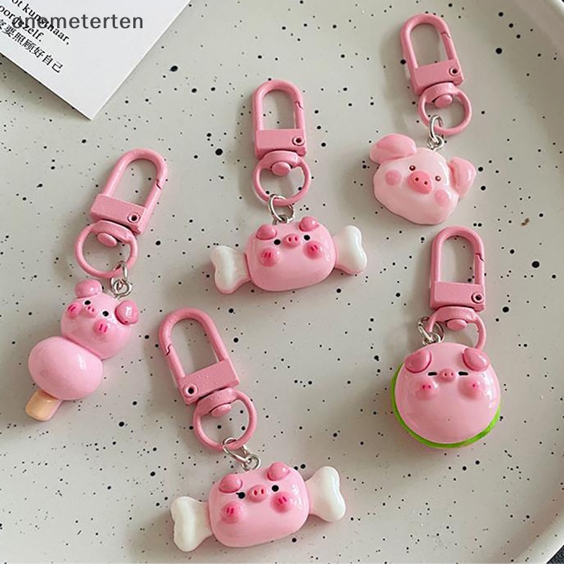 Rten Móc Khóa Hình Heo Hoạt Hình Dễ Thương Bằng Nhựa resin Trang Trí Túi Xách / Móc Khóa Làm Quà Tặng Cho Học