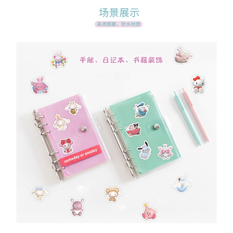 Sanrio Bộ 100 sticker 3d Chống Thấm Nước Xinh Xắn