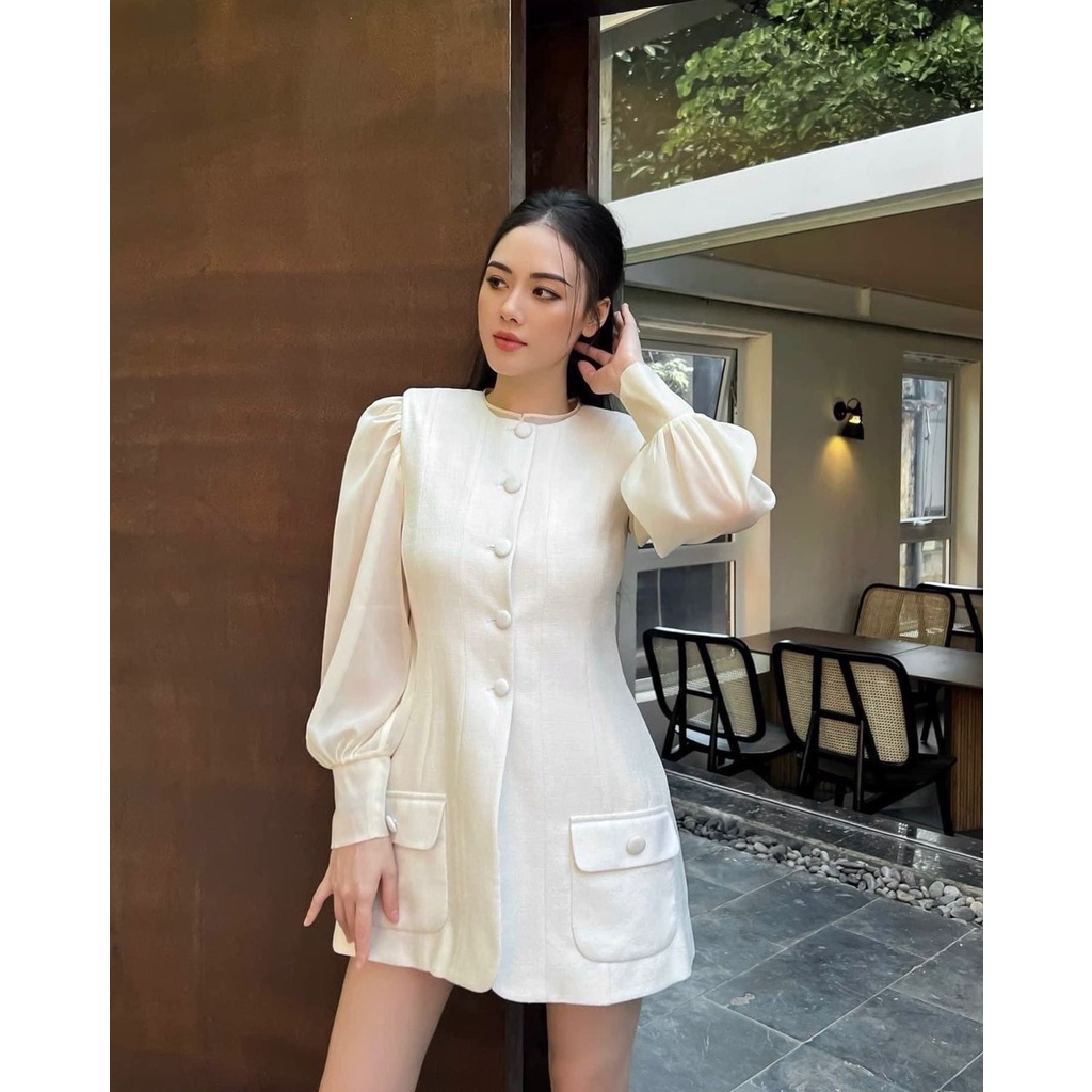 V276 - VÁY DẠ TWEET LIEN PHỐI TƠ TAY