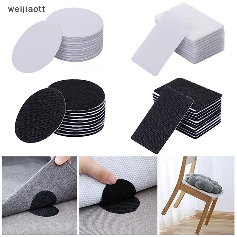 Weijiaott Bộ 5 Cặp Băng Keo Dán Thảm Xe Hơi Tự Dính Nhanh Chóng Chống Trượt vn