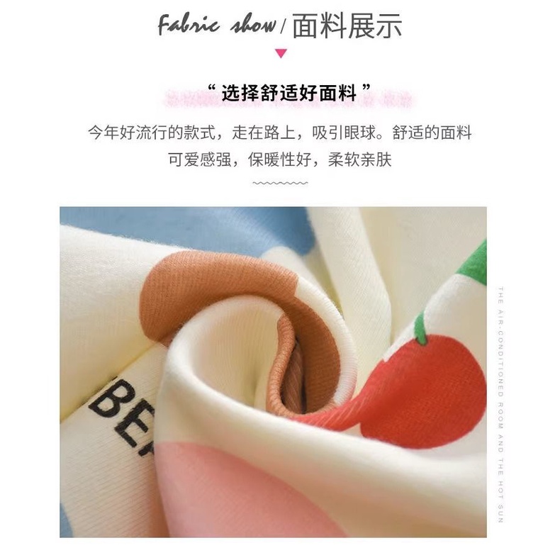 Bộ Đồ Ngủ Hai Mảnh Tay Dài In Họa Tiết Hoạt Hình Dễ Thương Thời Trang Xuân Thu Cho Bé Gái