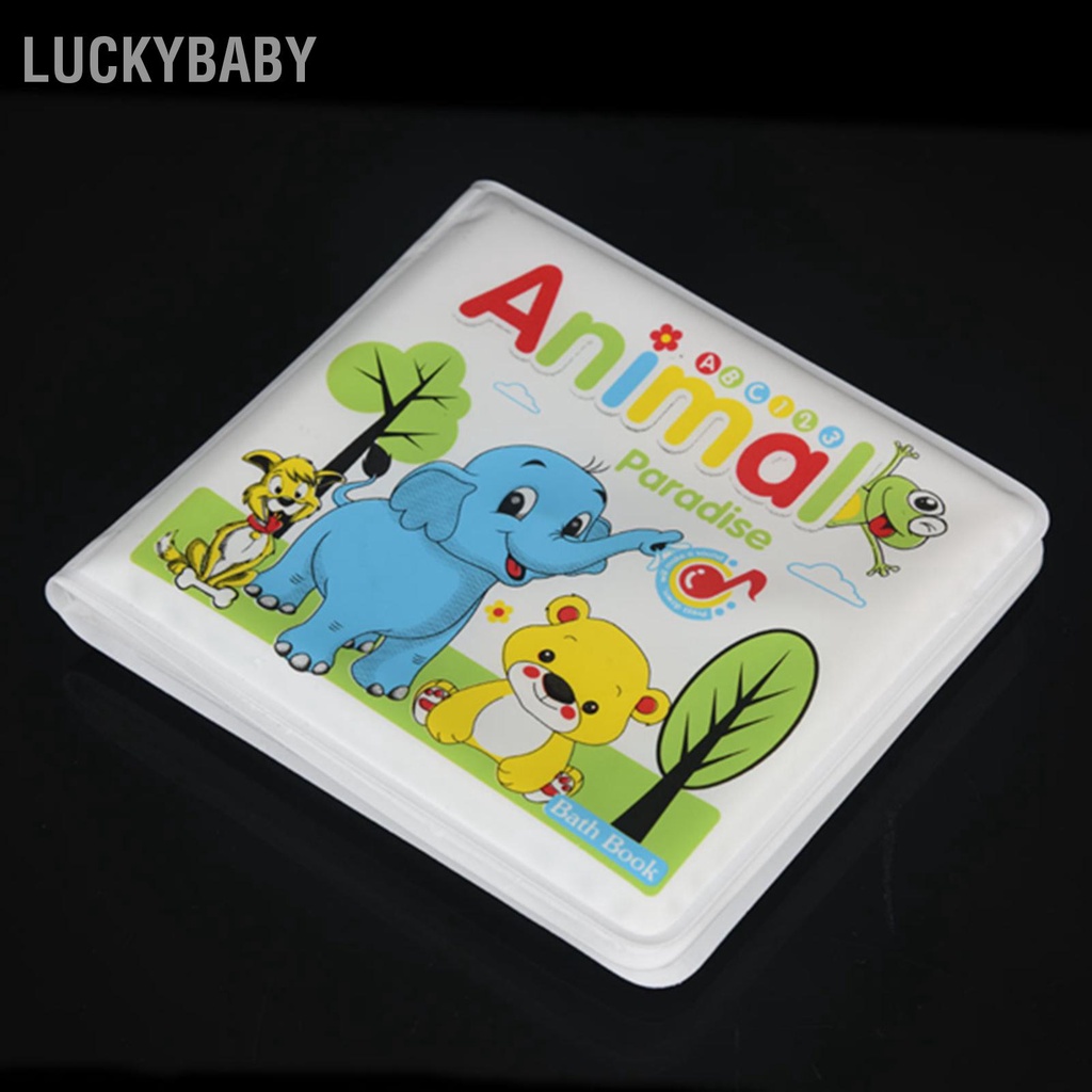 LUCKYBABY Sách chống thấm nước cho bé tắm Đồ chơi bơi trong phòng giáo dục sớm trẻ em