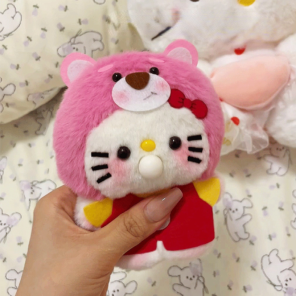 Búp Bê Hình Mèo Hello Kitty / Dâu Tây / Gấu Làm Thủ Công Dễ Thương Dùng Làm Quà Tặng