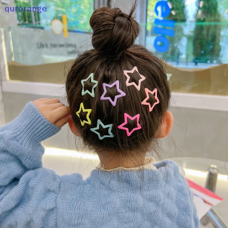 1 Bộ Kẹp Tóc Hình Ngôi Sao Năm Cánh Nhỏ Dễ Thương Cho Bé Gái