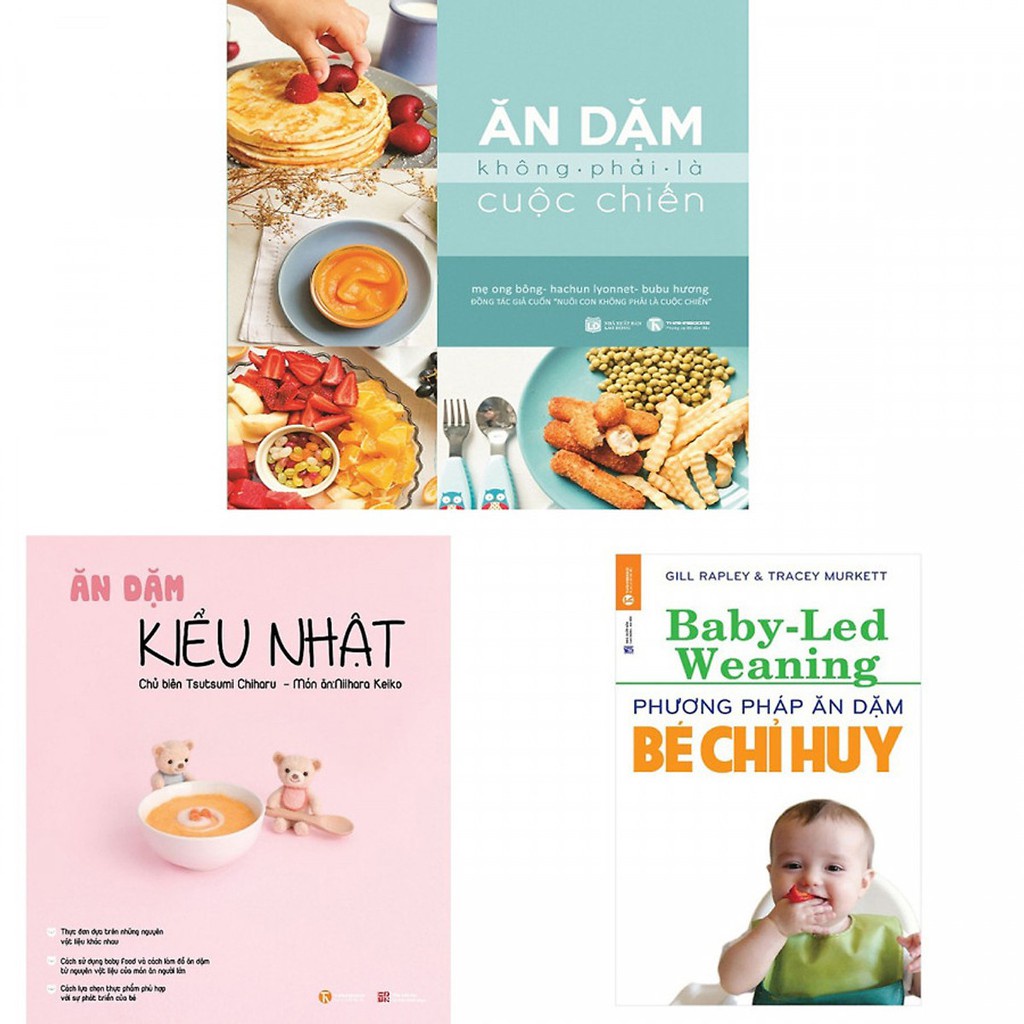 Sách -Combo ăn dặm kiểu nhật, phương pháp ăn dặm bé chỉ huy và ăn dặm không phải cuộc chiến