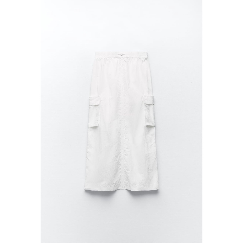 Zara Set Áo Khoác Không Tay Có Mũ + Chân Váy Lưng Cao Thời Trang Dành Cho Nữ8421213 8416213