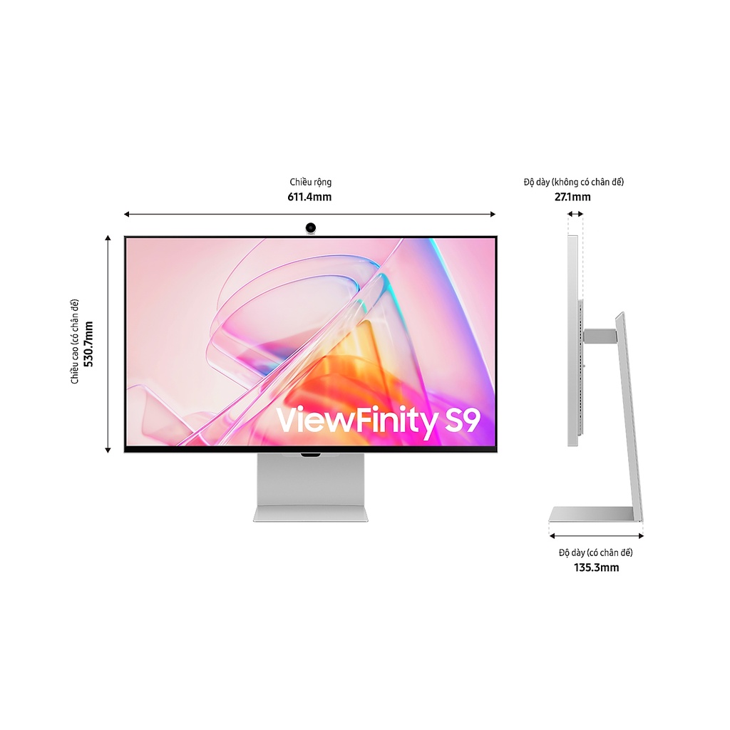 Màn Hình Samsung ViewFinity 5K S9 S90P LS27C900PAEXXV 27 inch - Hàng Chính Hãng