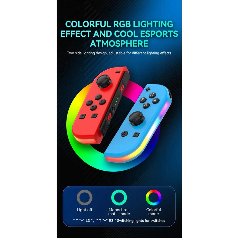 Joypad Tay Cầm Điều Khiển Chơi Game bluetooth Trái Phải Cho nintendo switch rgb