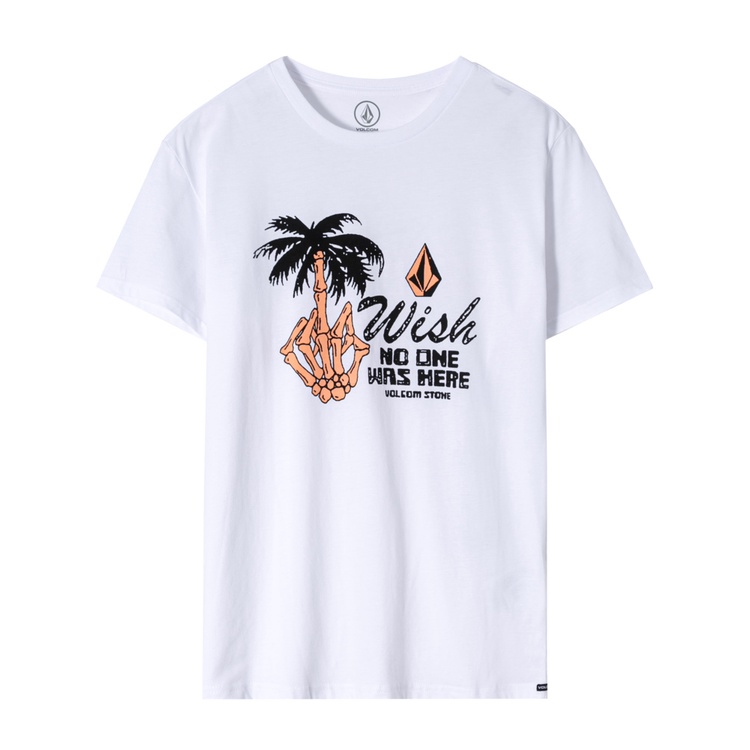 Volcom Áo Thun Ngắn Tay Đính Đá Thời Trang Mùa Hè Cho Nam