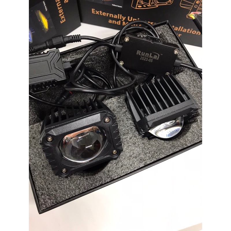 2pcs Derunlai 2 color led bi-light