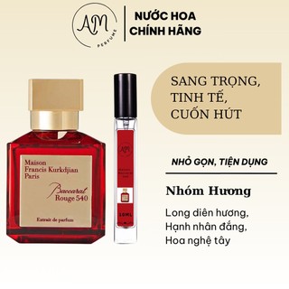 Nước hoa chiết MFK Baccarat rouge 540 edp mẫu thử 10ml nước hoa unisex mùi hương của sự giàu