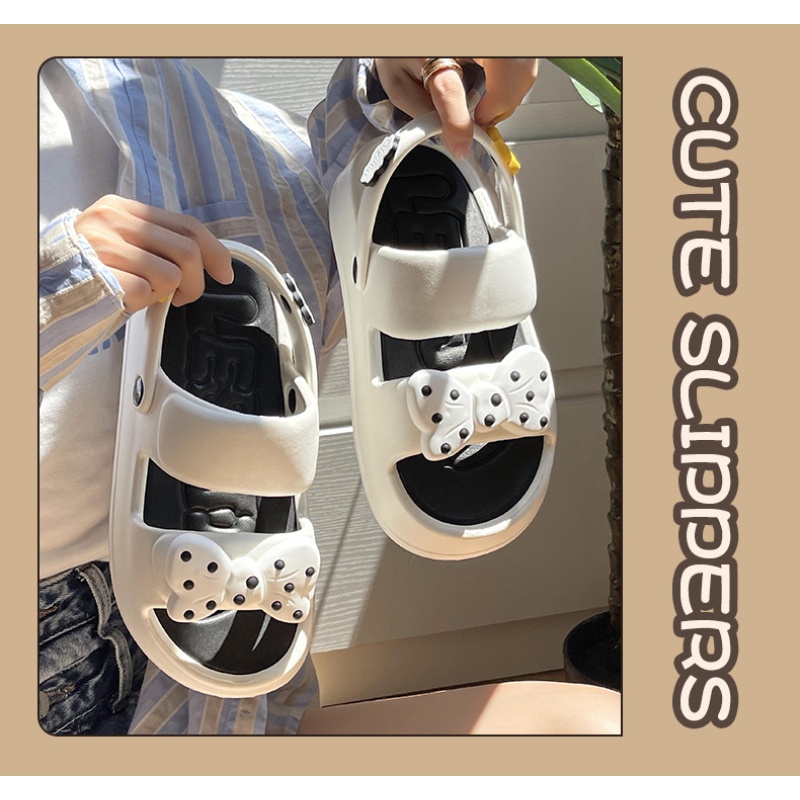 Stepping on shit Giày Sandal Hai Dây eva Phong Cách Hàn Quốc Thời Trang Mùa Hè Cho Nữ