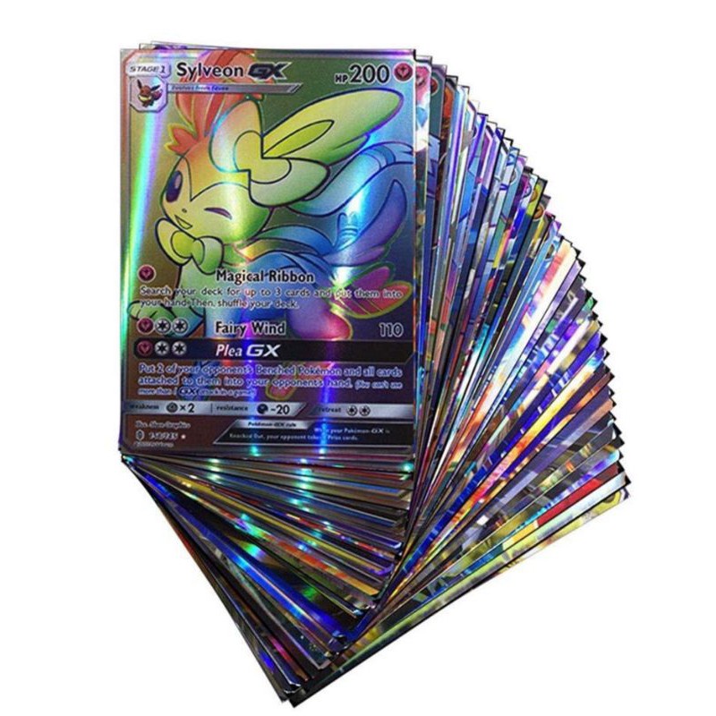 100Pcs Thẻ Bài Charizard Pikachu GX/Vmax/Vstar Hiếm Và Mạnh Cao Cấp