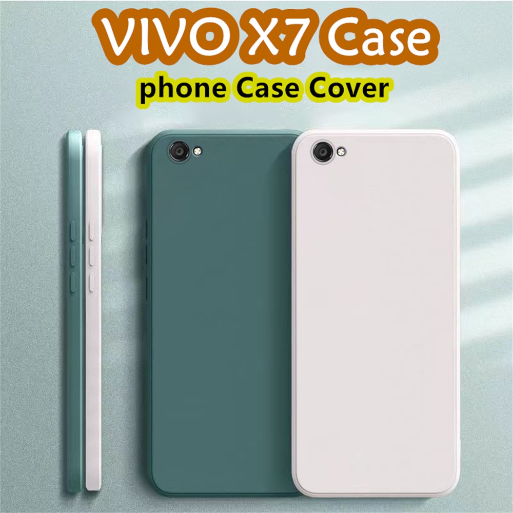 Ốp Điện Thoại Silicon Màu Trơn Đơn Giản Chống Dấu Vân Tay Cho vivo x7