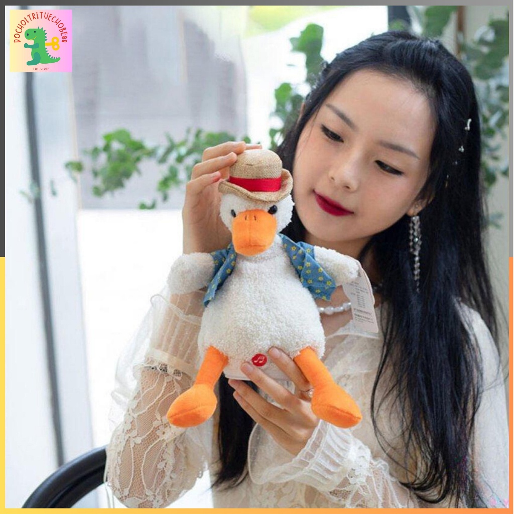Đồ chơi vịt nhại giọng, vịt nhồi bông biết nói, vịt đồ chơi thông minh cho bé