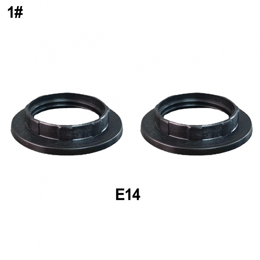 Lamp Shade Collar Ring Plastic Replacement Black/White 2Pcs Bedside Lamp