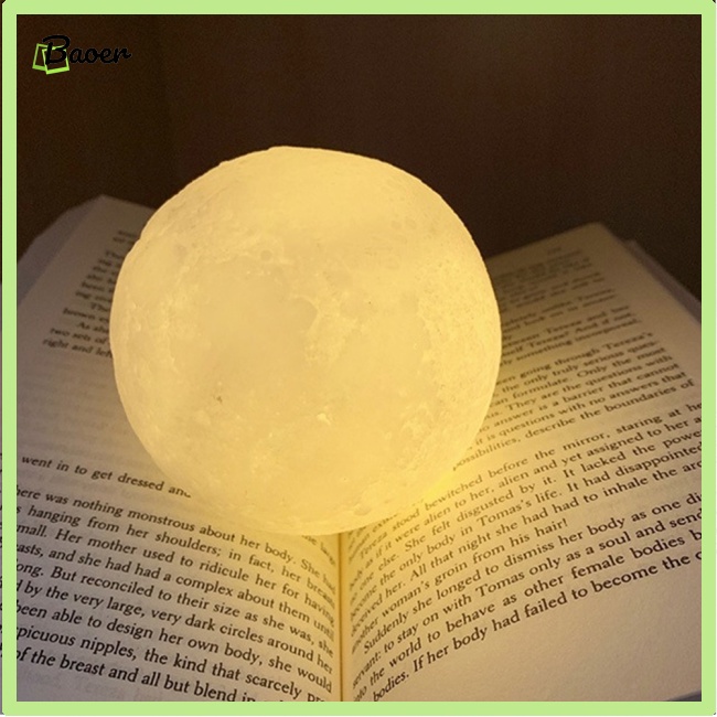 Đèn led Ngủ Để Bàn Hình Mặt Trăng Sáng Tạo 100% Chính Hãng Dùng Trang Trí Phòng Ngủ