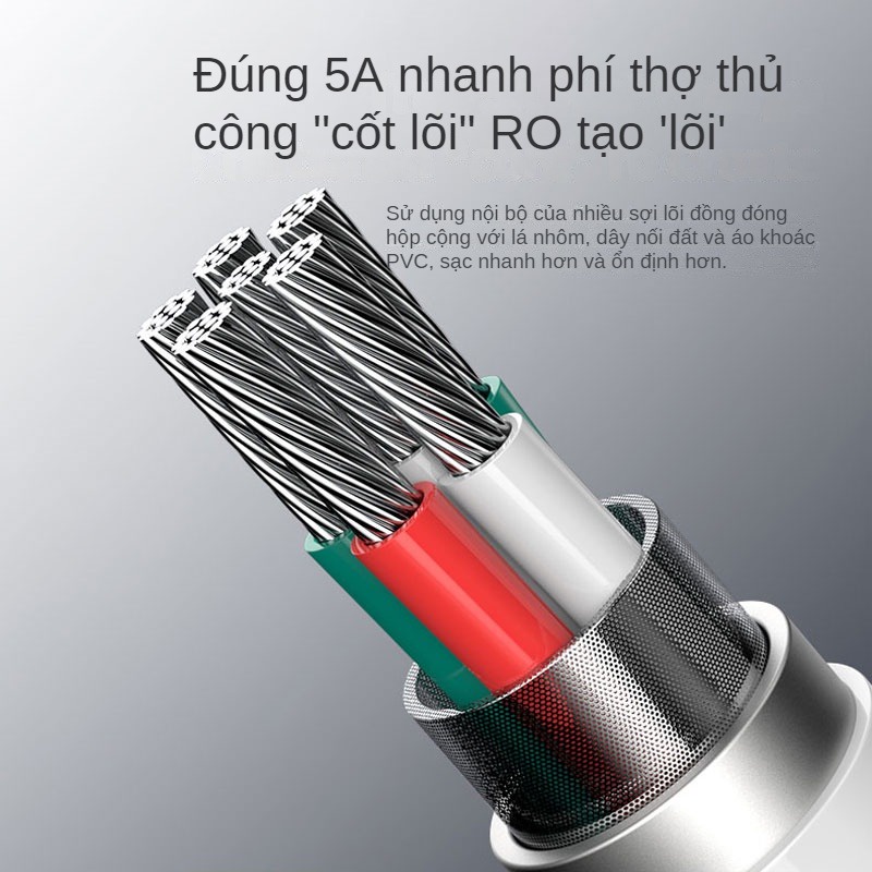 Cáp Sạc ROMOSS CB304 Dây Cao Su Dẹp Chống Rối Dài 1m