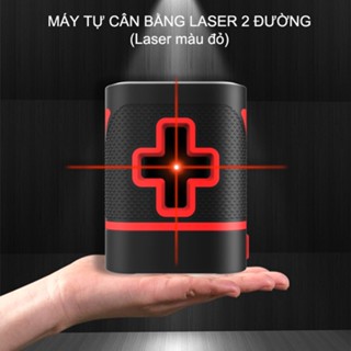 Máy tự cân bằng laser 2 đường vuông góc màu đỏ, đo trong nhà