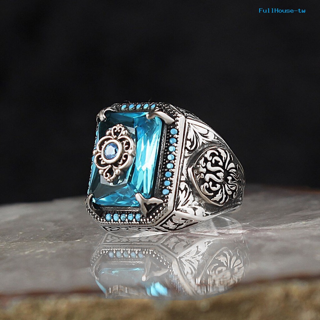 Nhẫn Bản Rộng unisex Bằng Thép Không Gỉ Khối Lượng Nhẹ Hình Học Hoàng Gia Phong Cách vintage Cho Nam Và Nữ