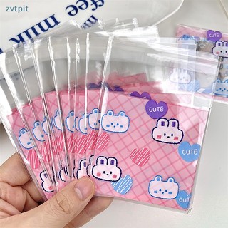 Zvt set 10 túi giấy hình vuông đựng kẹo có keo dán tiện lợi