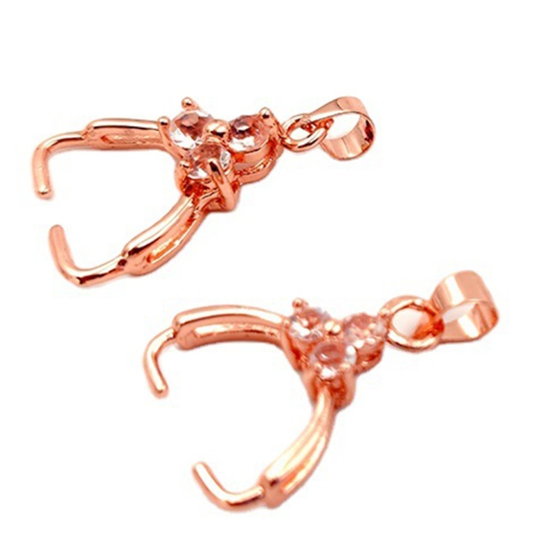 Kẹp Hạt Tròn Bằng Đồng Thau Làm Trang Sức