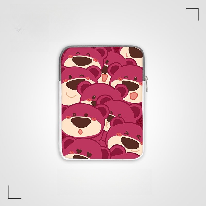 Dễ Thương Túi Đựng Máy Tính Bảng Ipad Mini28Cm 37cm Chống Sốc Chống Thấm Nước Hình Gấu Dâu Tây Đáng Yêu