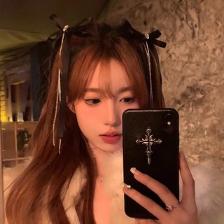 1 Cặp Kẹp Tóc Nơ Tua Rua
