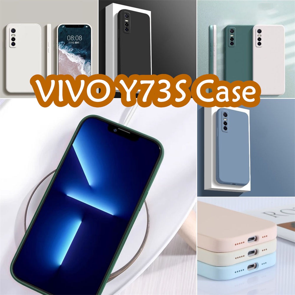 Ốp Điện Thoại Silicon Màu Trơn Đơn Giản Chống Mài Mòn Chống Mồ Hôi Cho vivo y73s