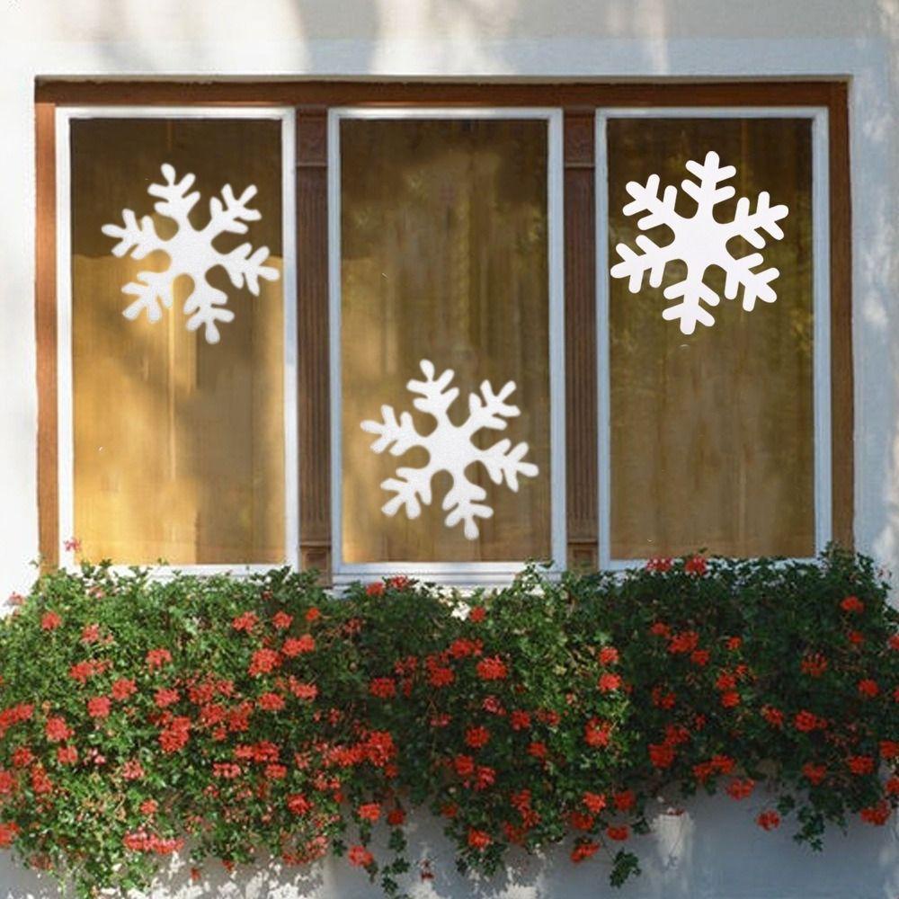 Malcolm Set 6 Bông Tuyết Giả Bằng Xốp Màu Trắng Sáng Tạo Treo Trang Trí Cây Thông Noel