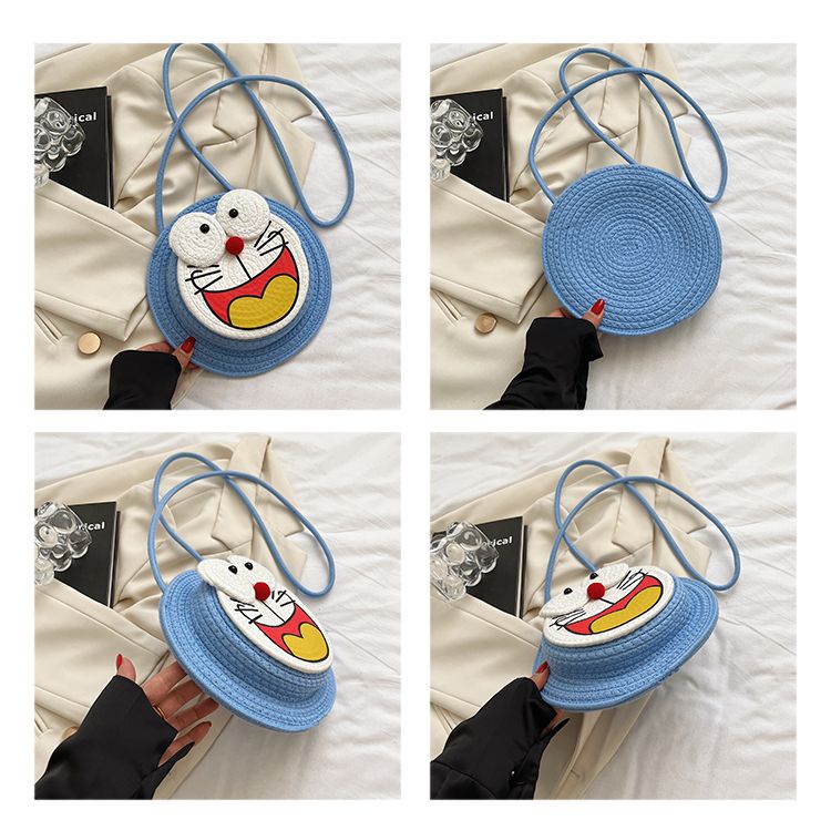 Hoạt Hình Túi Đeo Chéo Dáng Tròn Nhỏ Họa Tiết doraemon Đáng Yêu