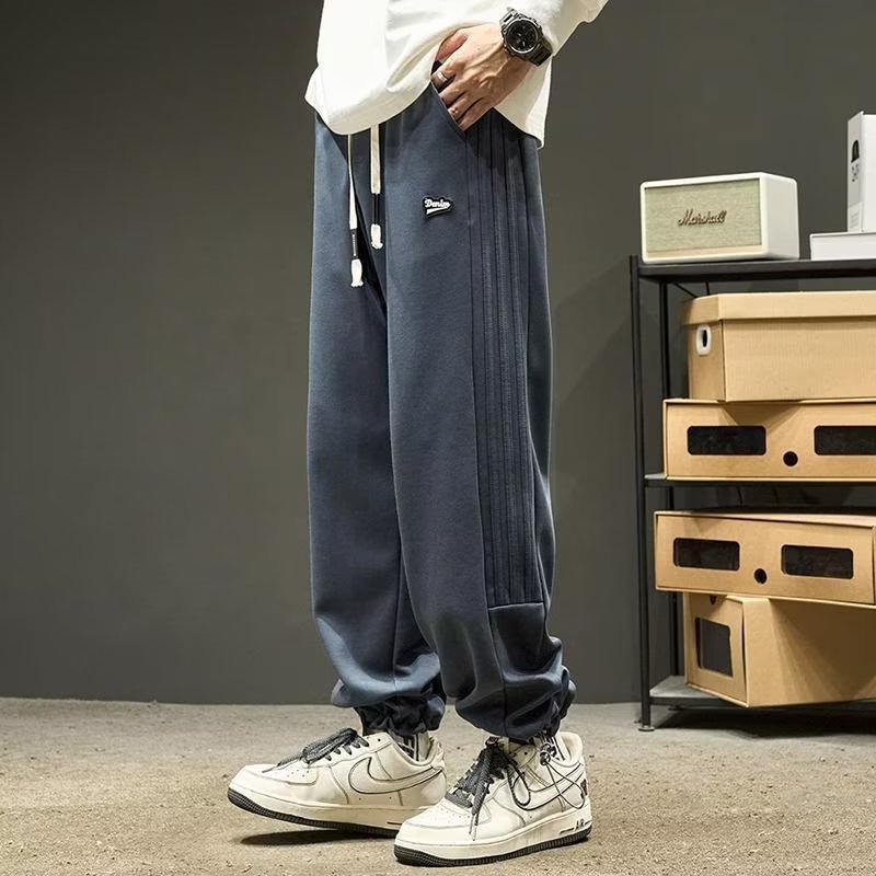 Quần Thể Thao Rút Dây Dáng Rộng Phong Cách Đường Phố Nhật Bản Thời Trang Thu Đông Dành Cho Nam