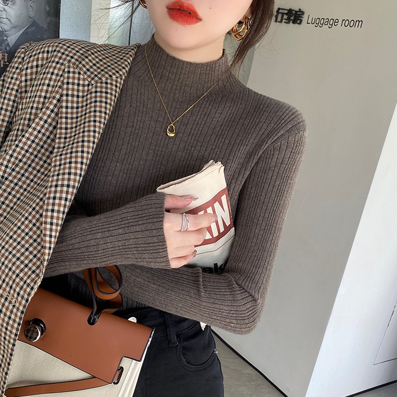 Áo Len Cổ Lọ Thiết Kế Mới Thời Trang Mùa Thu Đông Theo Phong Cách Phương Tây Dành Cho Nữ