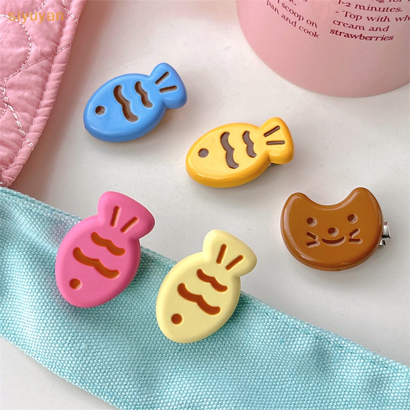 Siyuyan 1 / 3 Kẹp Tóc Hình Cá Hoạt Hình Dễ Thương Cho Bé vn