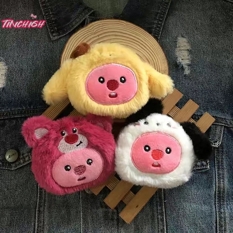 Mặt Dây Chuyền Hình Kẹp Lolppy Bằng Vải Lông Trang Trí Túi Xách / Quà Tặng Sinh Nhật diy Cho Bé