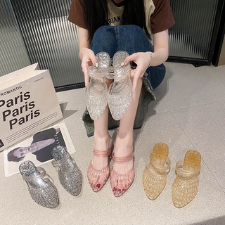 Sandal cao gót mũi nhọn thiết kế mới cao cấp thời trang
