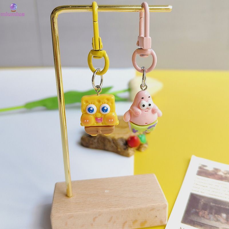 Miu🔮Móc Khóa Hoạt Hình spongebob Sao Biển Sáng Tạo Trang Trí Ba Lô Cho Nữ
