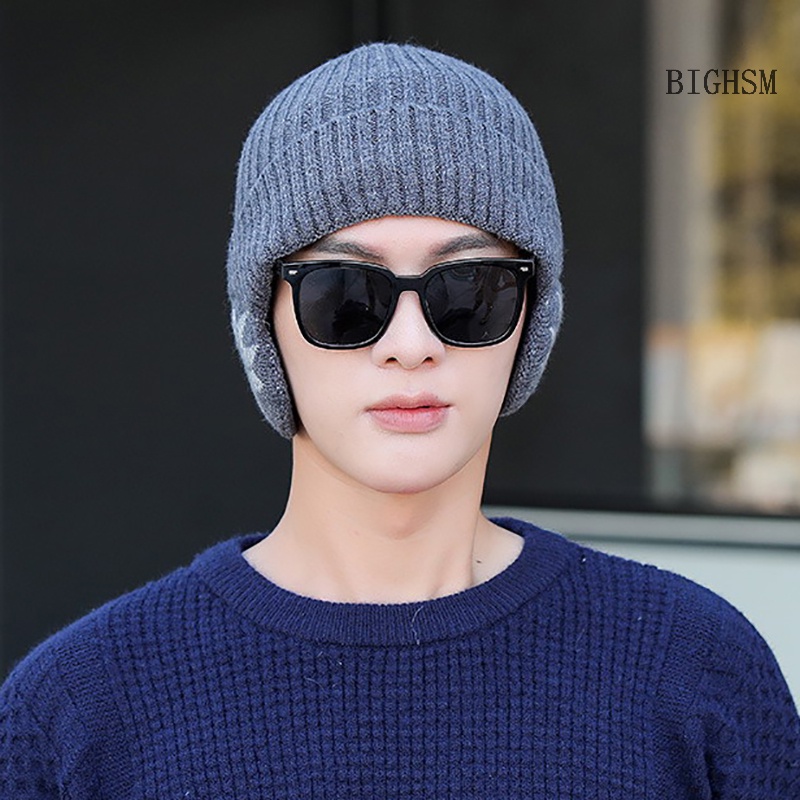 Nón Len Trùm Tai Kèm Khẩu Trang Giữ Ấm Mùa Đông Cho Nam skk